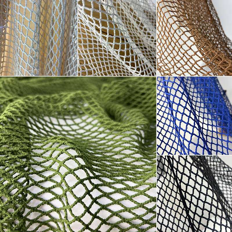 Crystal Mesh Fabric - Хлопковая льняная сетчатая ткань с крупной